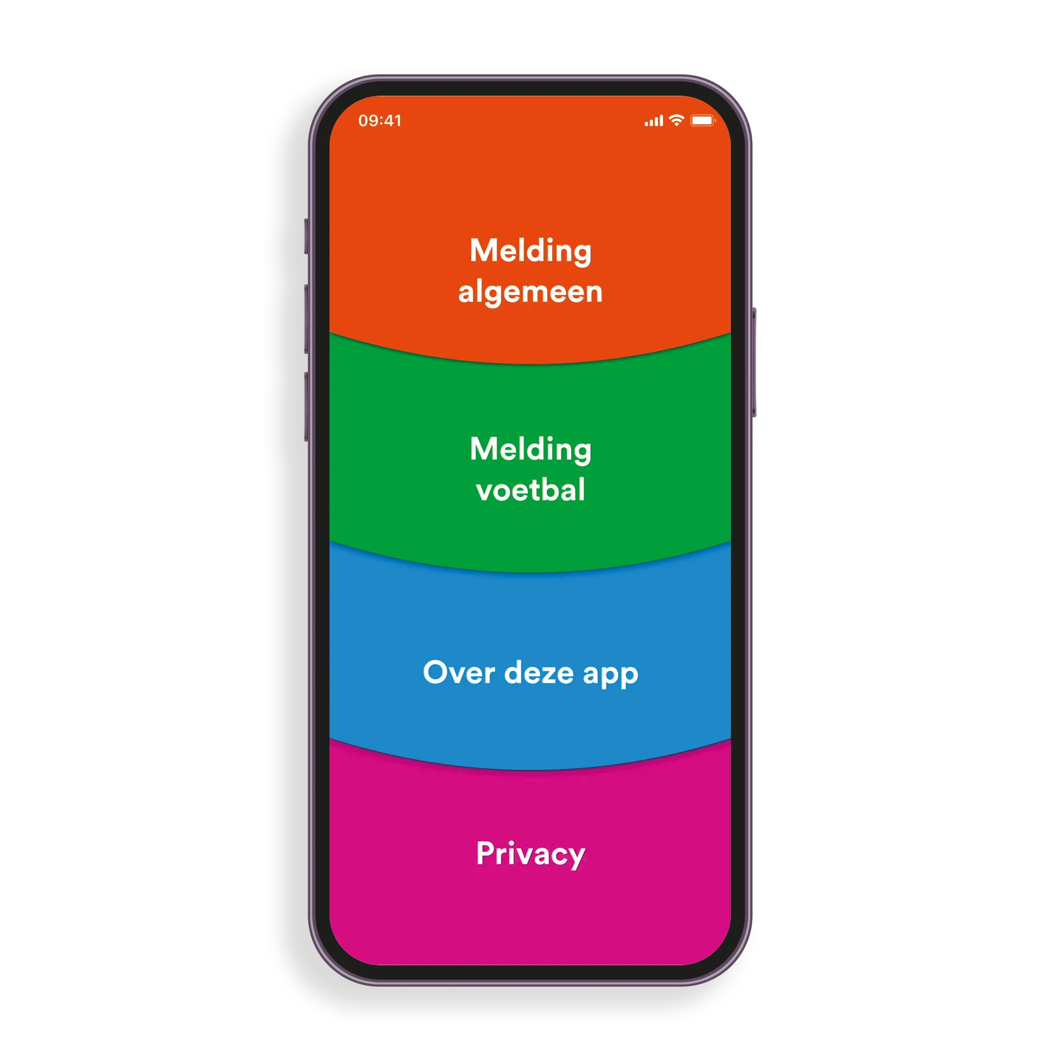 Discrimination Reporter app — navigation