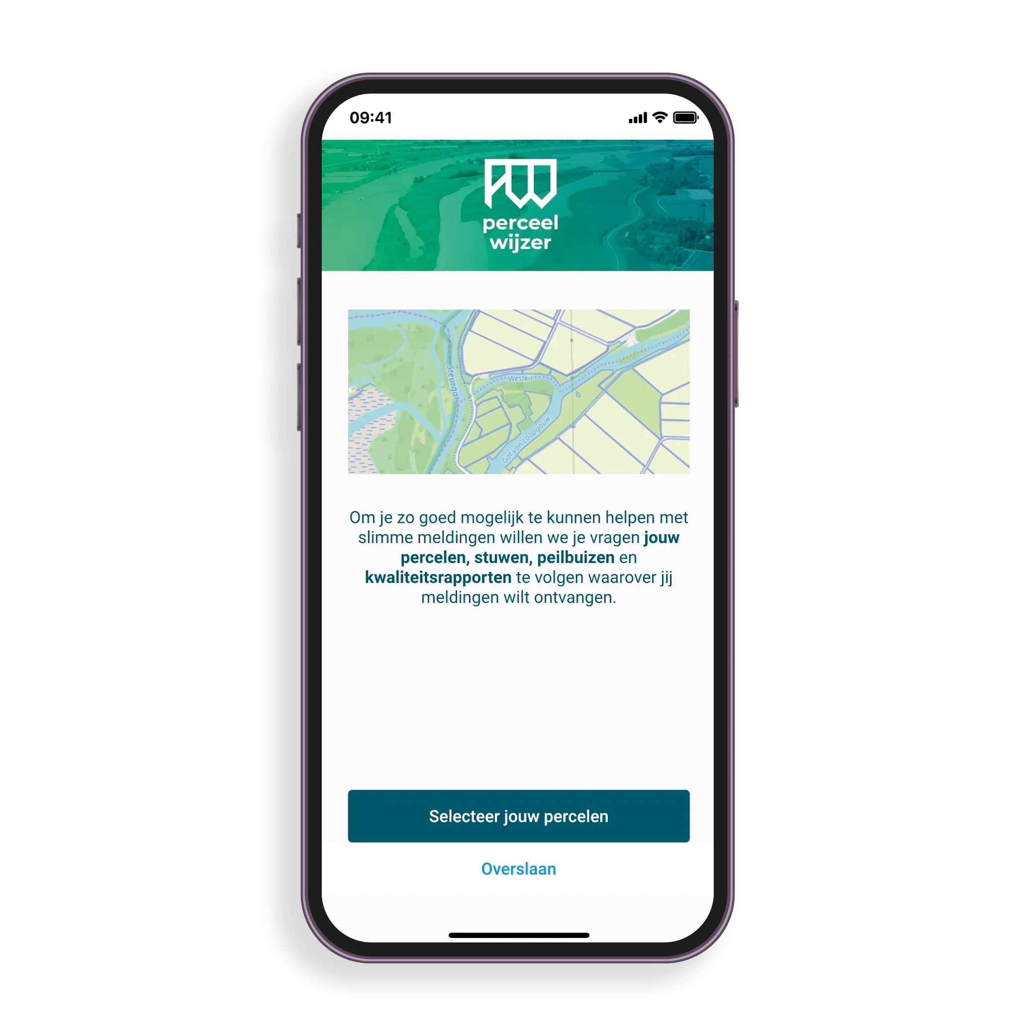 Perceelwijzer app — percelen selecteren op de kaart
