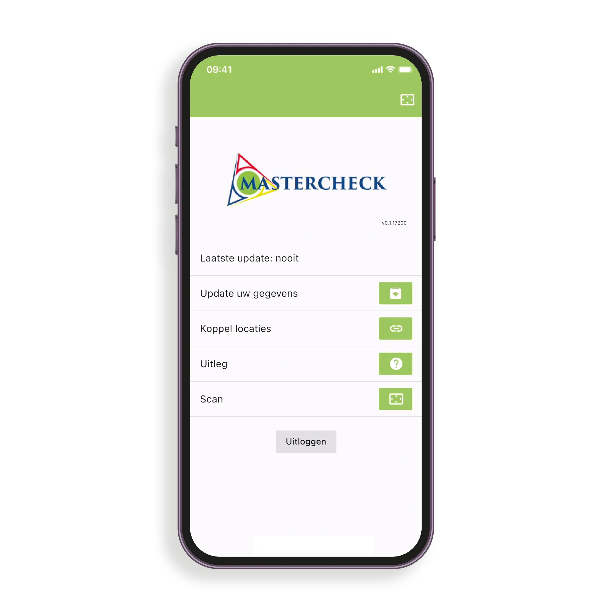 Mastercheck app — dashboard overview
