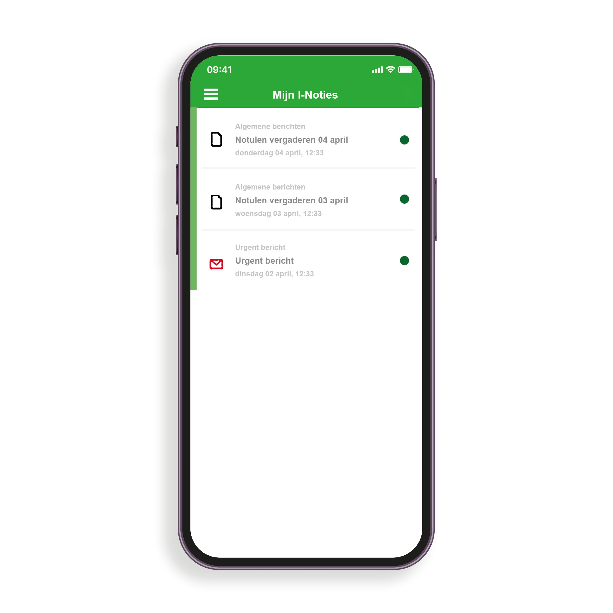 I-Noties app — dashboard for council members of the Municipality of Rotterdam