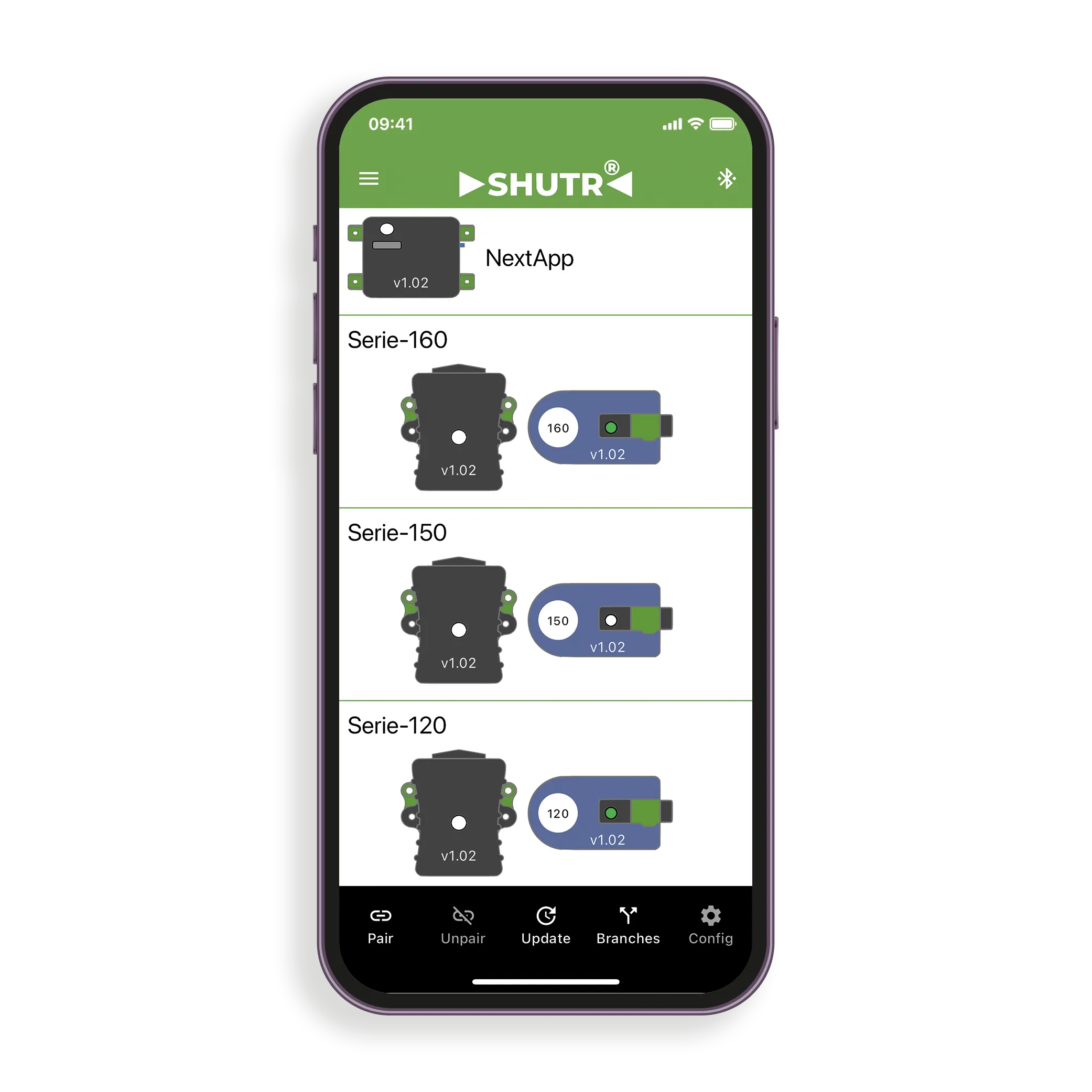 BlastGate SHUTR app — home screen of the Flutter IoT app