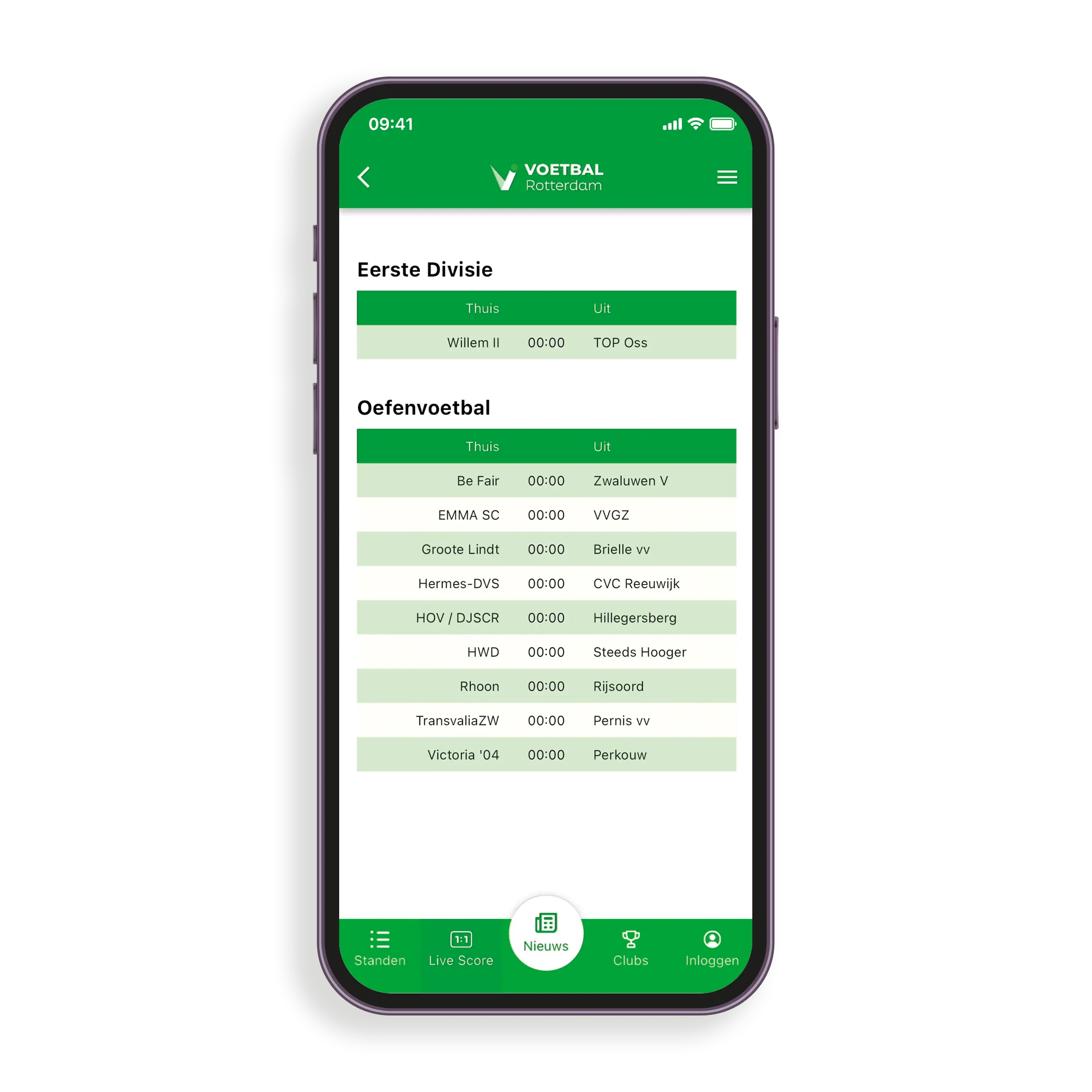 Voetbal Rotterdam app — live scores and results