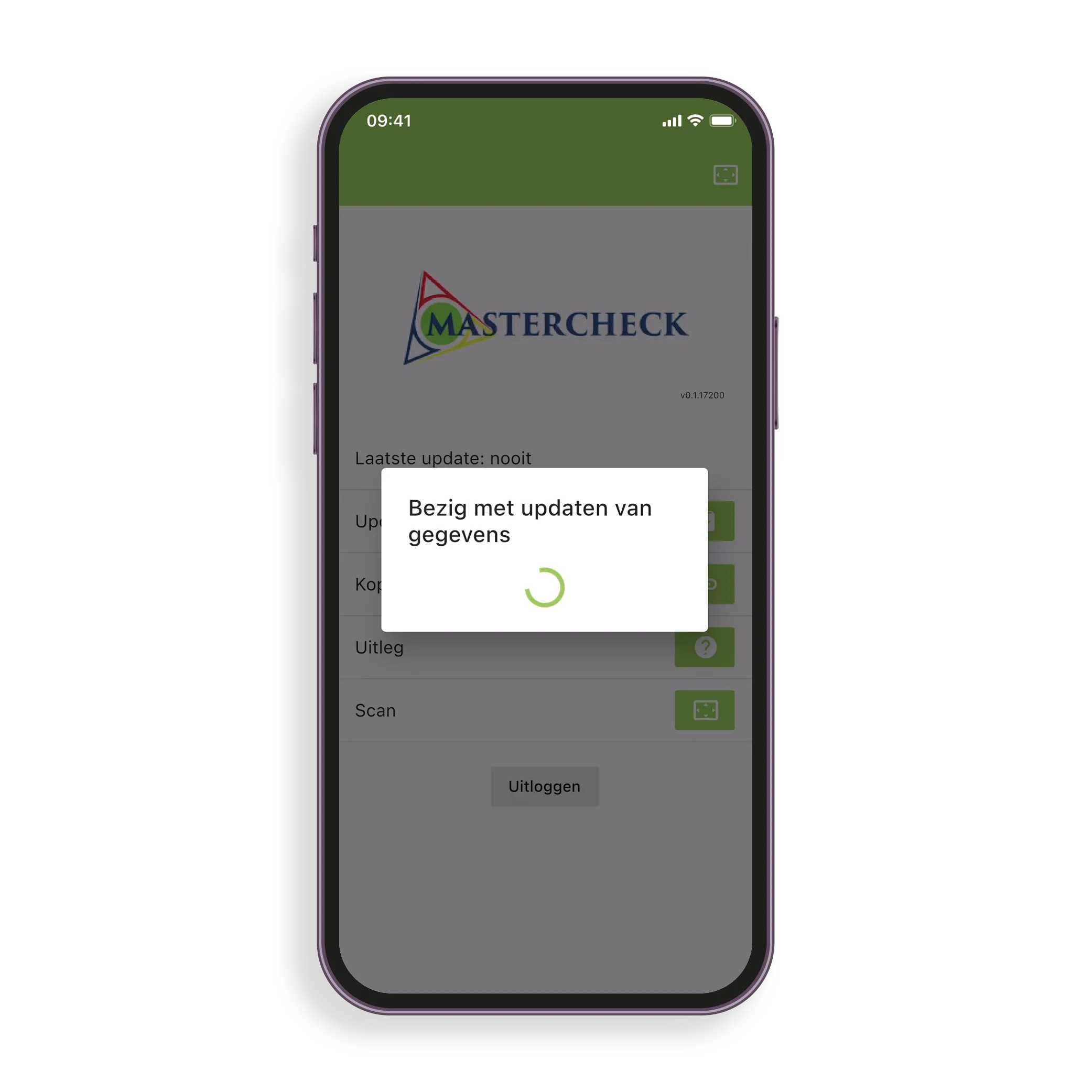 Mastercheck app — synchronisation with backend