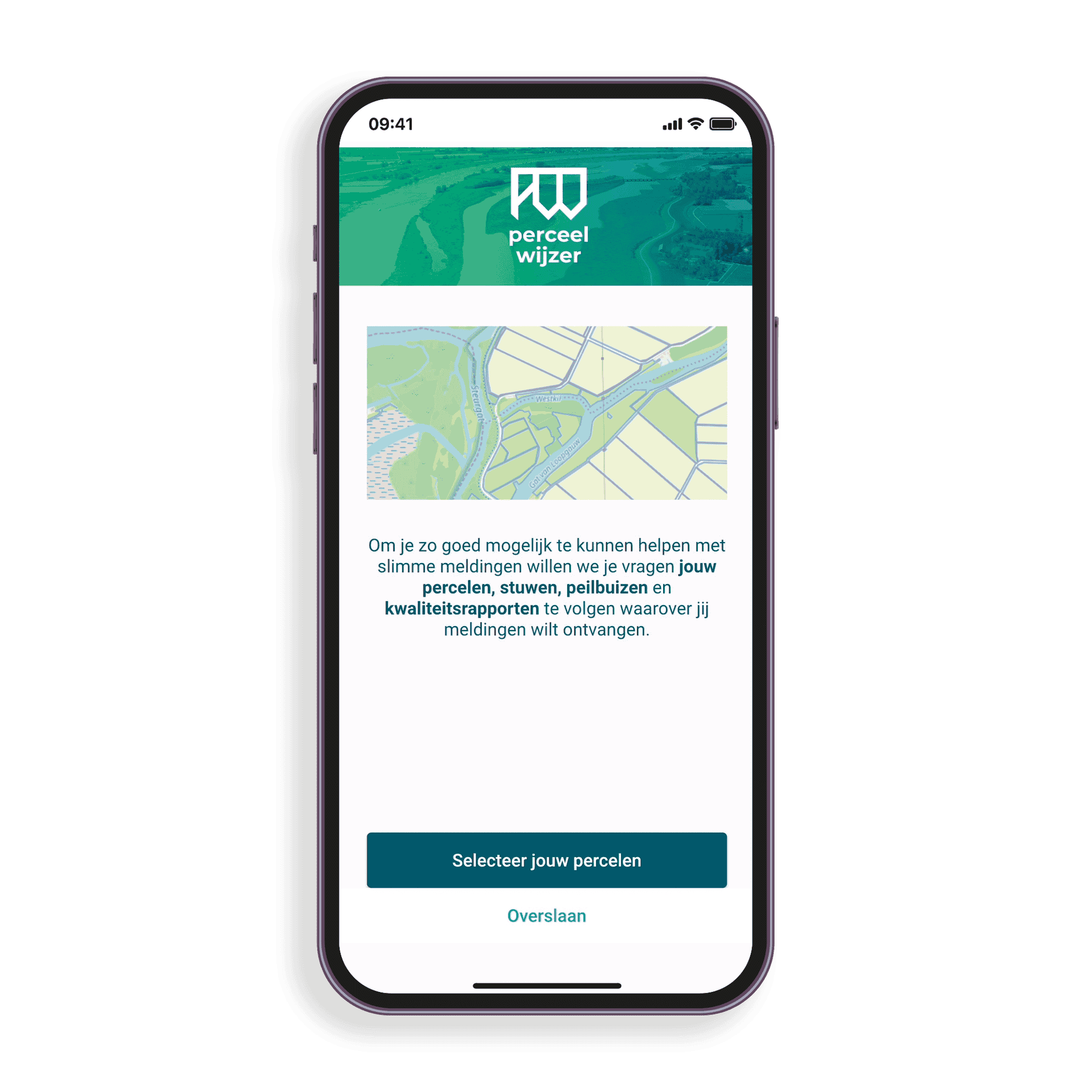 Het Waterschapshuis - Perceelwijzer mobile app - Selecteer percelen